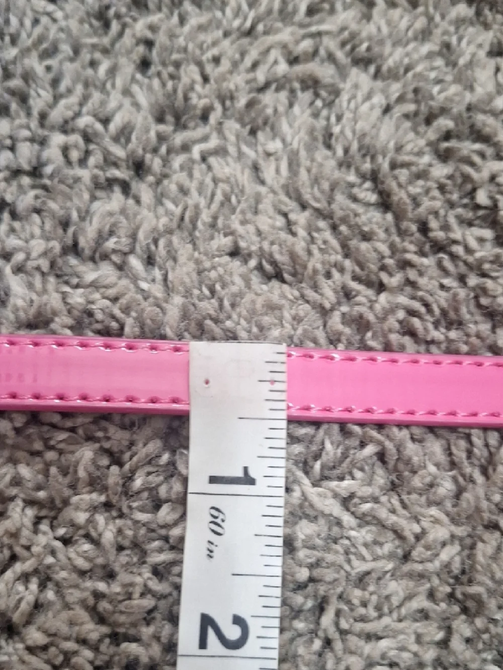Slim Pink Leather-Style Women's Belt with Gold-Tone Buckle - 12